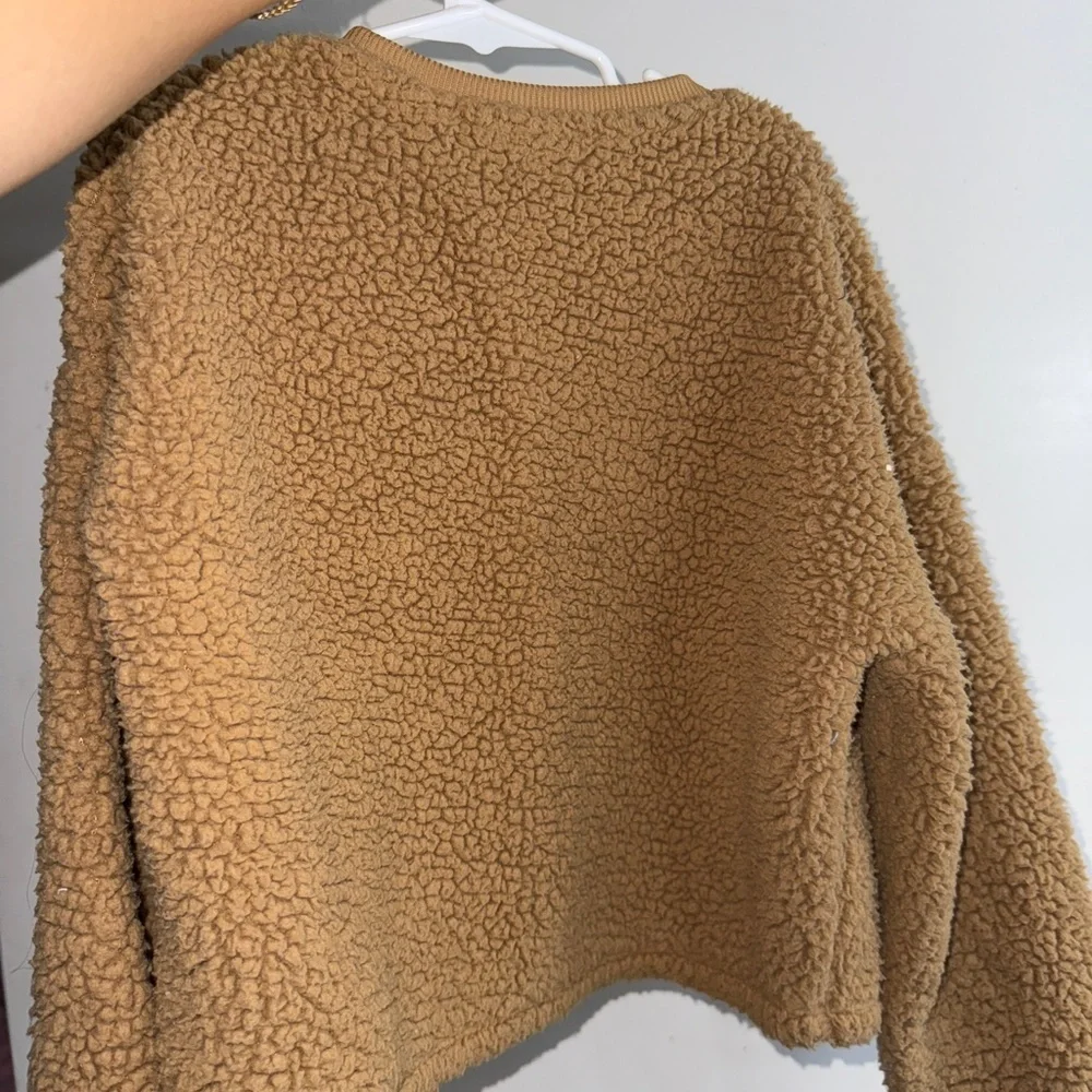 2/$15 Old Navy Warm Brown Sherpa Sweater - Picture 2 of 4